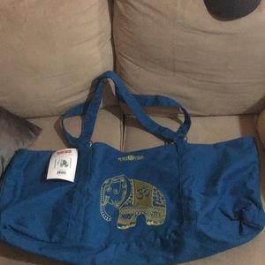 Blue / gold detailed yoga bag . Brand new!